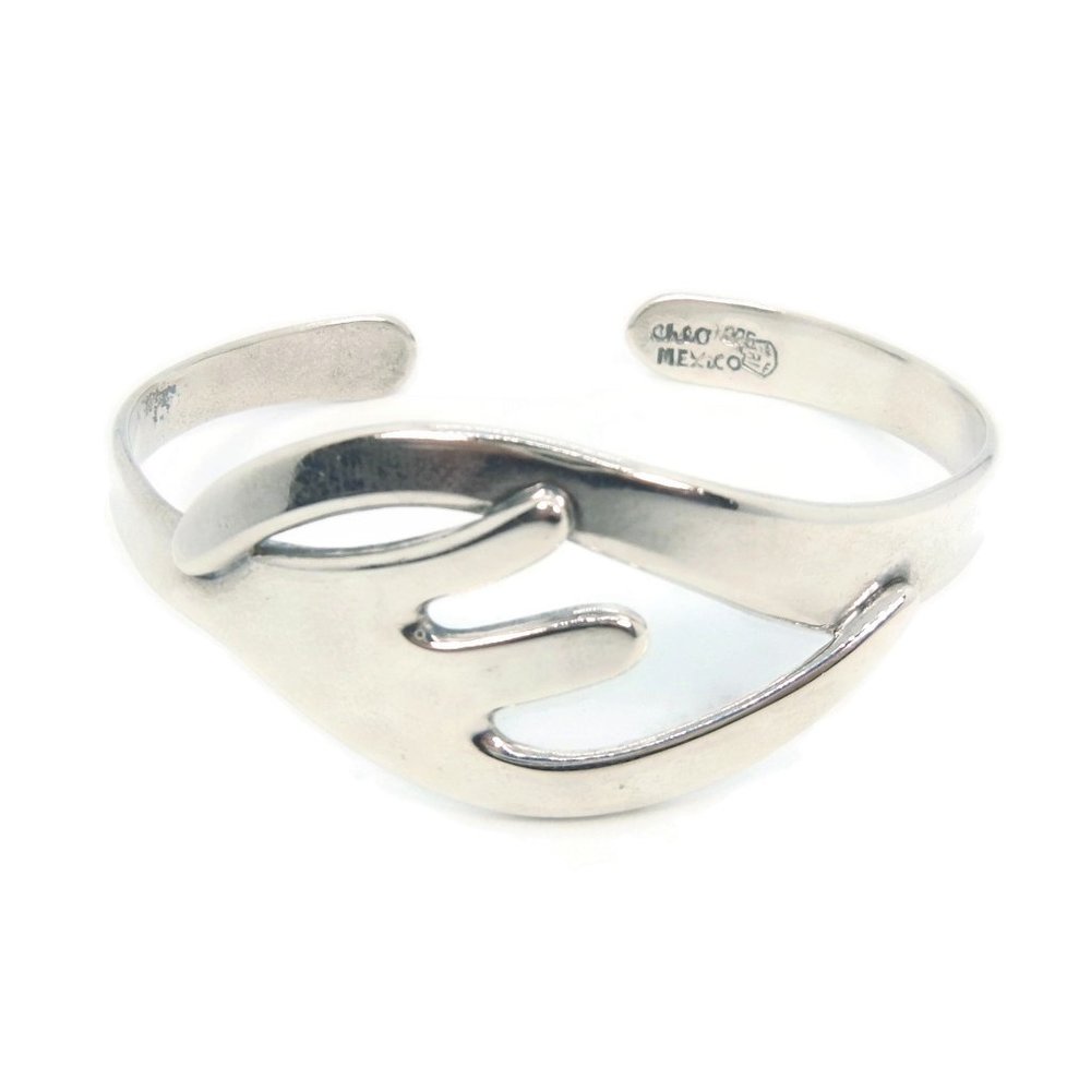 Vintage Cheo Mexico Sterling Silver Cuff Bracelet